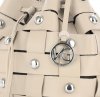 Vittoria Gotti Modna Torebka Skórzana Unikatowy Shopper Made in Italy Beżowa
